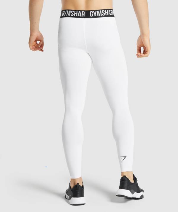 Panske Legíny Gymshark Element Baselayer Biele | FH2049687